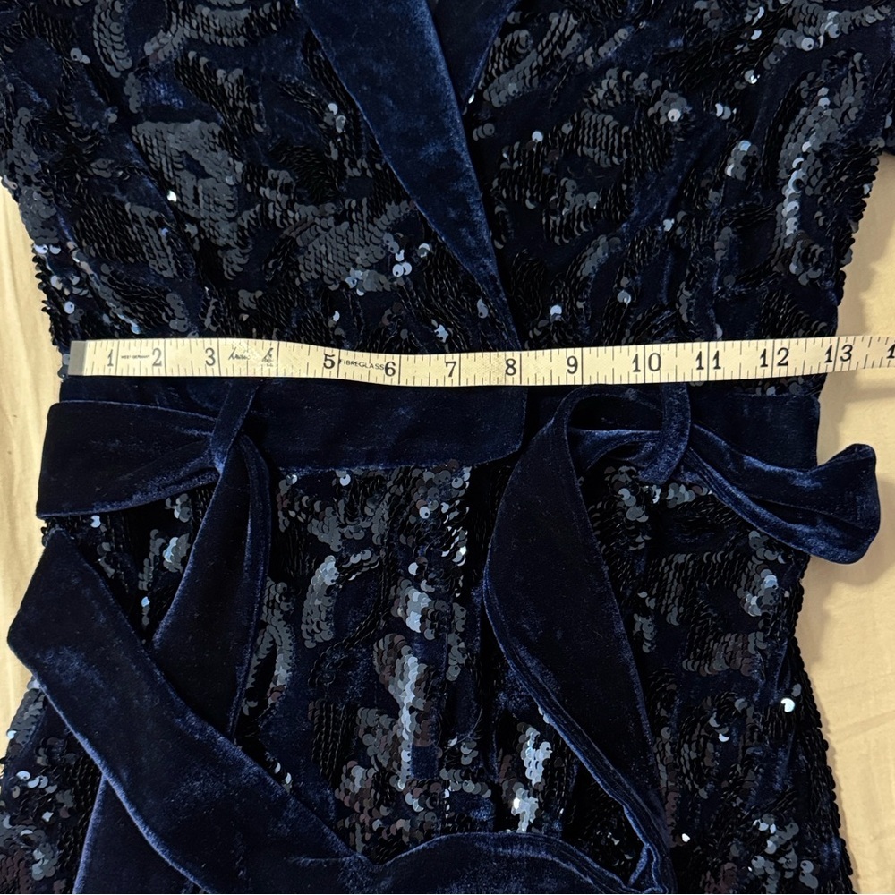 NEW Alexis Pamina Sequin Velvet Romper Midnight Blue XS New Years Going Out Glam - Picture 16 of 16